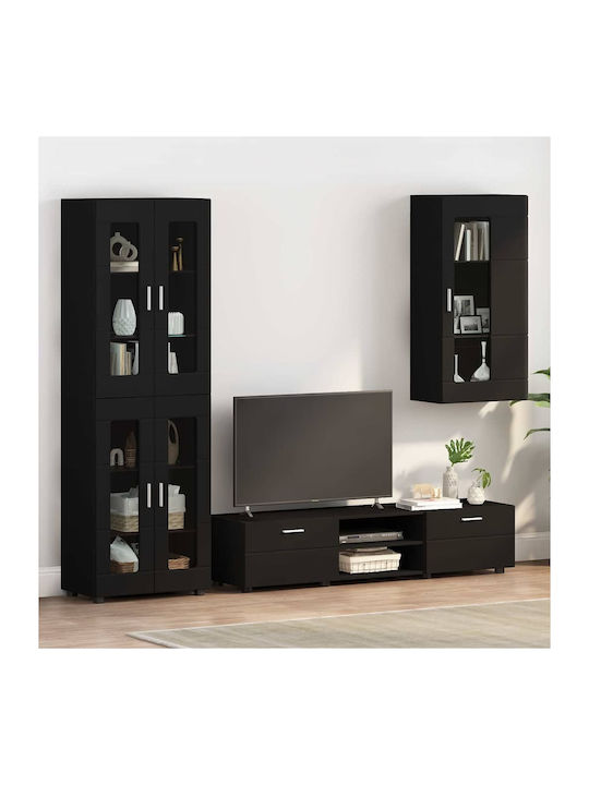 Black TV Stand L55xD29xH100cm