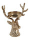 Atmosphera Atmosphera Christmas Candlestick Gold Reindeer 22x16cm