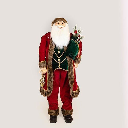 Dekorativer Weihnachtsmann Rot aus Kunststoff 150cm
