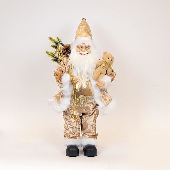 Dekorativer Weihnachtsmann Goldς aus Kunststoff 60cm