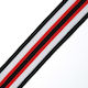Gurtband Geknüpft Schwarz Weiß Rot 4,5cm Meter