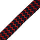 Zig Zag Polyester Cotton Strap Dark Blue Red 2.5cm Meter
