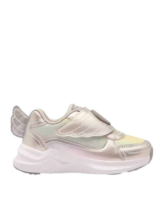 Kids Sneakers with Scratch & Lights Silver