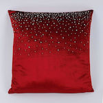 Eurolamp Burgundy Velvet Pillow with Rhinestone...