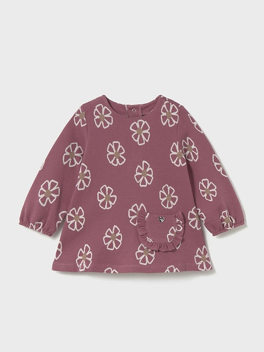 Mayoral Children's Dress Long Sleeve Pink