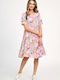 Summer Midi Dress with Ruffles Floral
