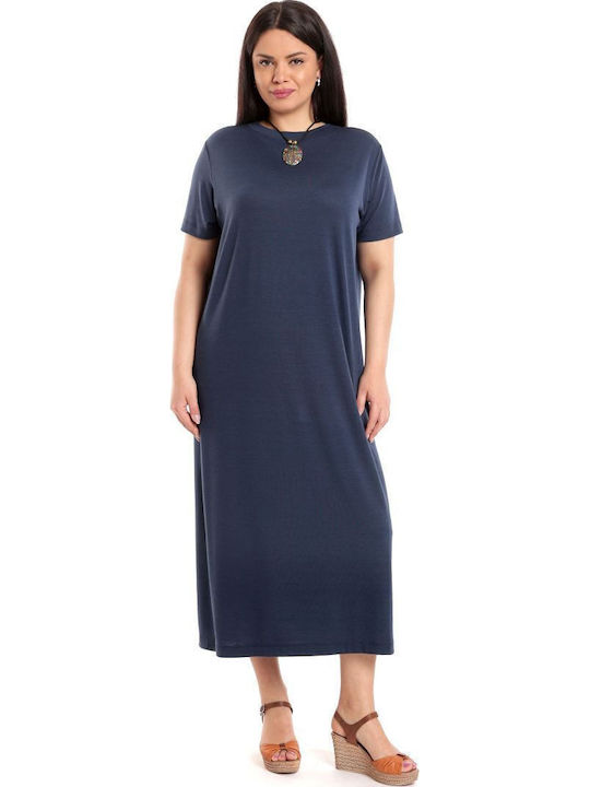 Summer Midi Dress Dark Navy