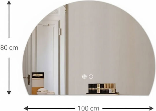 Polihome Lavatera Ασύμμετρος & LED Φωτισμό 80x10cm