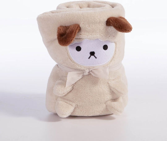 Nef-Nef Homeware Blanket Nursery Swaddling Blankets Lovely Sheep Fleece Beige 80x110cm
