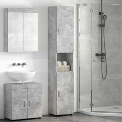 vidaXL Στήλη Μπάνιου Δαπέδου Μ37xΒ31.5xΥ203cm Γκρι
