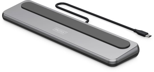 Digitus USB-C Docking Station με DisplayPort 4K PD Ethernet Γκρι (DA-70919)