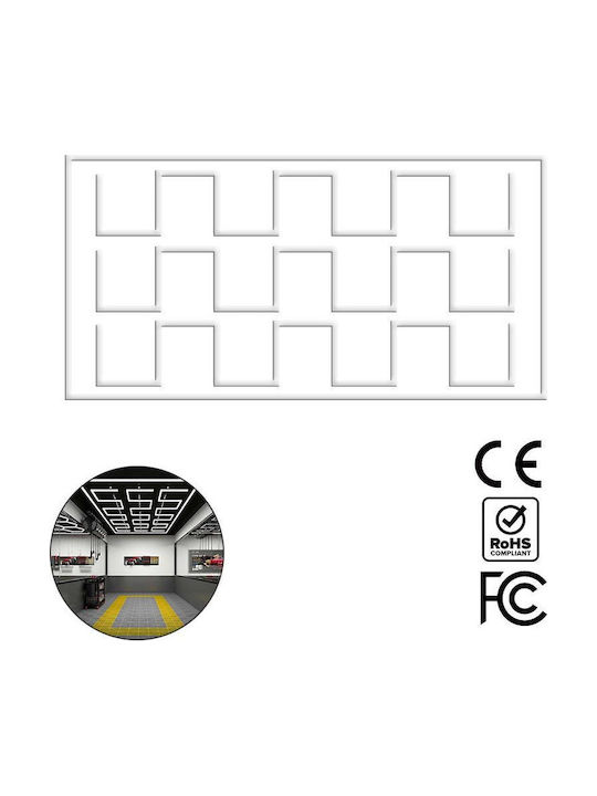 VenCore LED Panel 552W με Ψυχρό Λευκό Φως 6500K