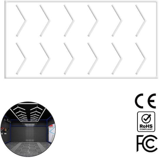 VenCore LED Panel 384W με Ψυχρό Λευκό Φως 6500K
