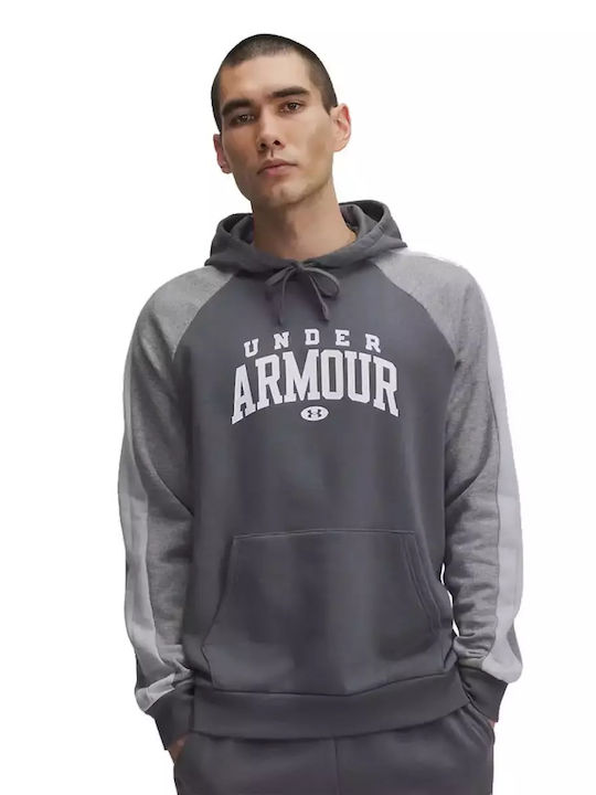 Under Armour Rival Φούτερ με Κουκούλα Γκρι