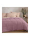 Nef-Nef Homeware Bettdecke Einzelbett mit Microfiber-Füllung 160x220cm Colorfull Purple 330 GSMGsm