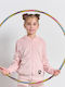 Kids Sweatshirt Cardigan with Hood and Pockets Pink Row Minime