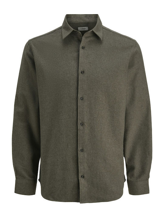 Jack & Jones Melange Long-sleeved Shirt Forest ...
