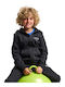 Athletic Kids Cardigan Cotton with Hood Black Pov Minime