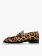 Leather Women's Loafers in Brown Color