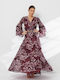 Σετ με Maxi Φούστα Floral Μπορντό
