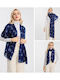 Women's Wool Scarf Navy Blue