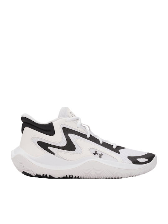 Under Armour Low Basketball Shoes White