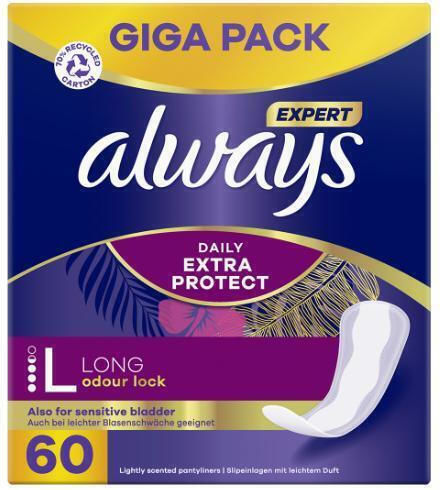 Always Daily Extra Protect Long & Slipeinlagen 60Stück