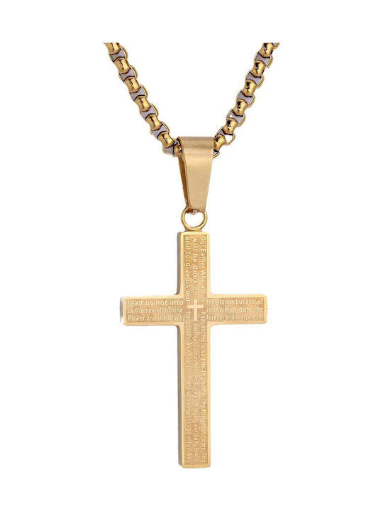 Legend Accessories Ατσάλινος Σταυρός Επιχρυσωμένος Legend Accessories Ατσάλινος Σταυρός Επιχρυσωμένος