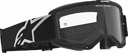 Motocross Goggles Alpinestars Vision OTG Black Gray Clear