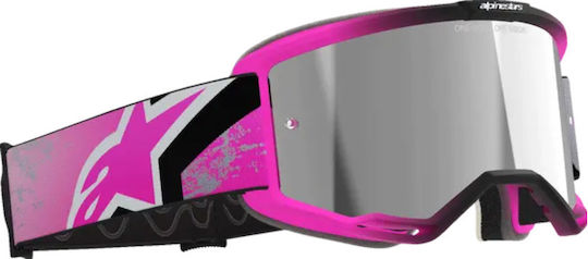 Μάσκα Μηχανής Motocross Alpinestars Vision 8 Lahnd Iron Pink Mirror-sil