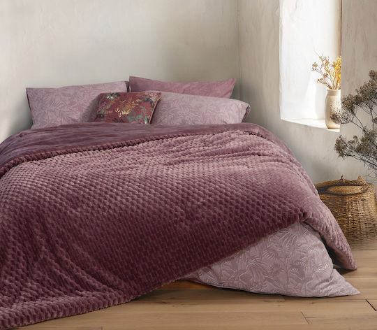 Nef-Nef Homeware Duvet Cover Queen 220x240cm Lernia Mauve 740 GSMGsm