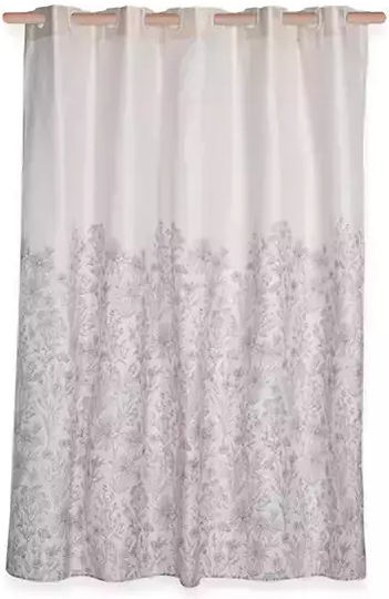 Nef-Nef Homeware Anthem Shower Curtain Fabric with Hooks 180x200cm Sand Nef-Nef Homeware Anthem Shower Curtain Fabric with Hooks 180x200cm Sand