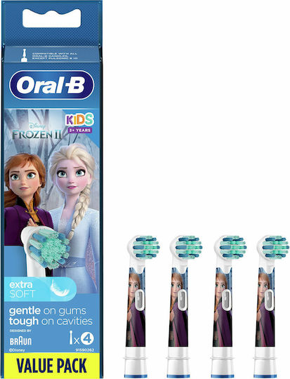Oral-B Rezerve Periuță Electrică Pro Kids 4 Bucăți Pentru 3+ Ani Olaf