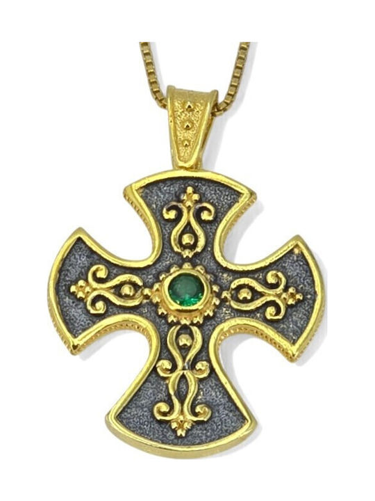 Silver Gold Plated Cross