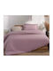 Nef-Nef Homeware Сет Чаршафи с Ластик 100x200+35см. Suspen Морав 3бр