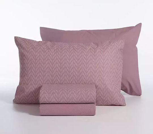 Nef-Nef Homeware Сет Чаршафи с Ластик 160x200+35см. Suspen Морав 4бр