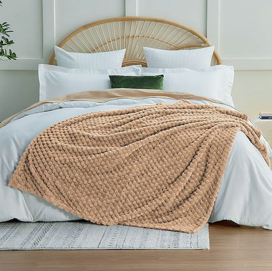 Chios Hellas Decke Samt Einzel 150x200cm Beige