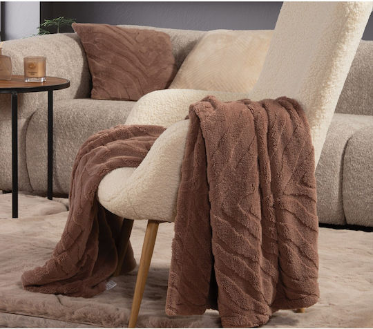 Nef-Nef Homeware Berien Sofa 130x180cm Braune Decke