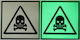 Phosphorescent Toxic Substances Warning Sign 10x10 Cm