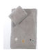 Nef-Nef Homeware Set of baby towels 2pcs Stars Above Gray Weight 420gr/m²