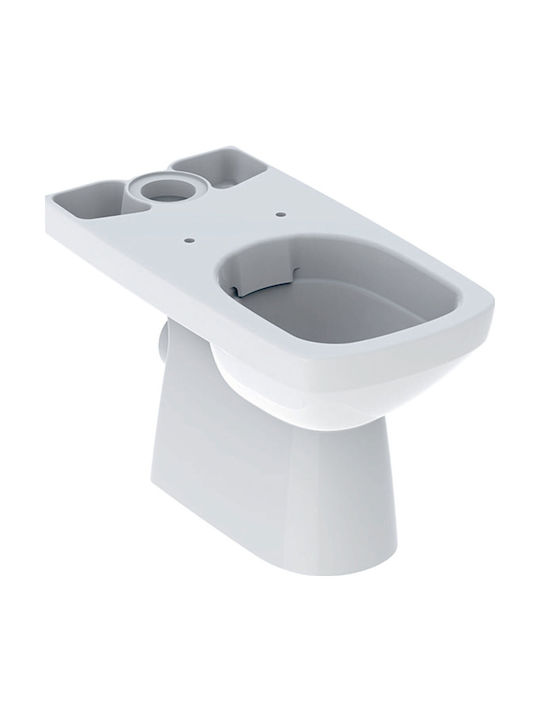 Geberit Selnova Square Stehende Toilette mit Spülung Ohne Deckel Weiße