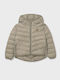 Kinder Freizeitjacke mit Kapuze Olive