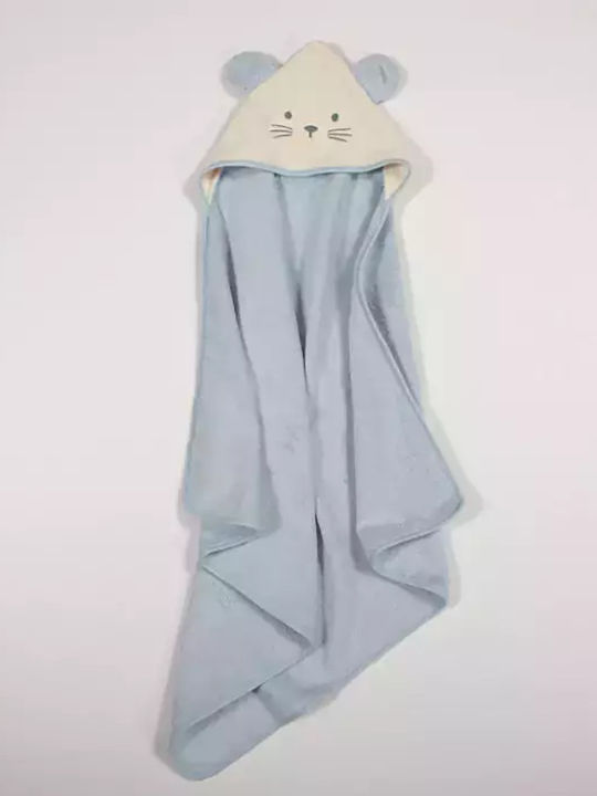 Nef-Nef Homeware Baby Bath Towel Bathrobe Hooded Bamb Special Party Blue 75x75cm