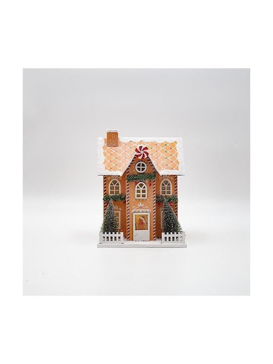 Eurolamp Paper Beige House Candy Illuminated 15.5x12x20.5cm Eurolamp