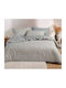 Nef-Nef Homeware Duvet Cover Set Cotton Single with Pillowcase 170x240 Lucil Blue