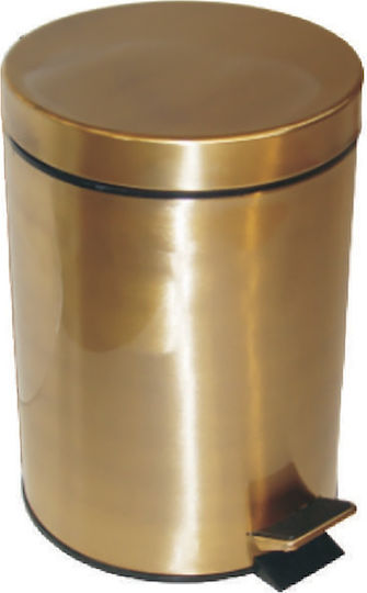 Interflex Μεταλλικό Καλαθάκι Μπάνιου 5lt Μπρονζέ