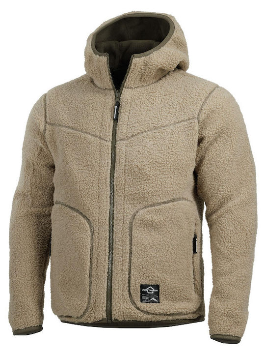 Pentagon Ianos Sherpa Hunting Cardigan Fleece Khaki