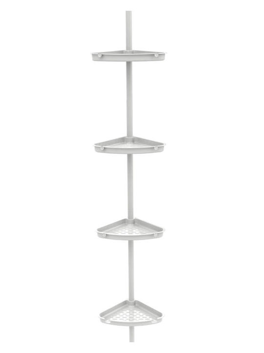 Primanova Eck Boden Badezimmerregal Kunststoff 19.5x26x135cm Weiß