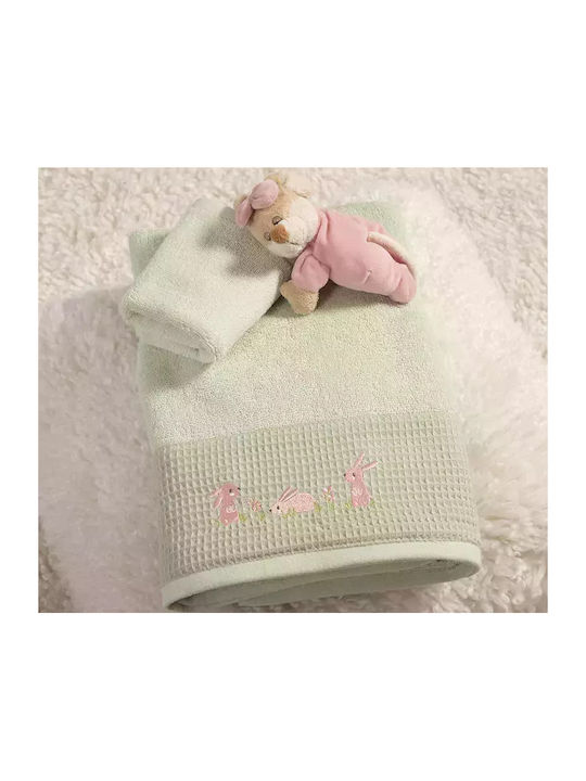 Nef-Nef Homeware Set of baby towels 2pcs Green Weight 420gr/m²