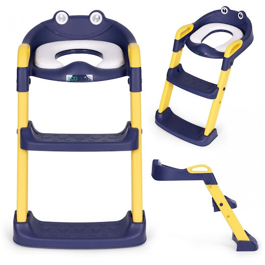Ecotoys Kleinkinder-Toilettensitz Mit Stufe & Griffen Blau